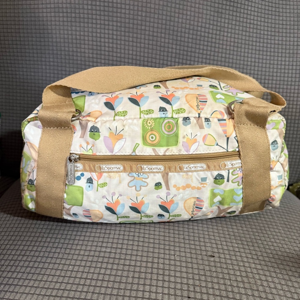 Lesportsac Flower Tree Plant Boston Bag Nature Theme